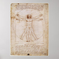 Poster de Leonardo da Vinci Vitruvian