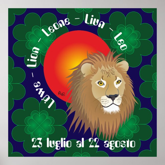 Poster de Leone 23 luglio al 22 agosto (Devant)
