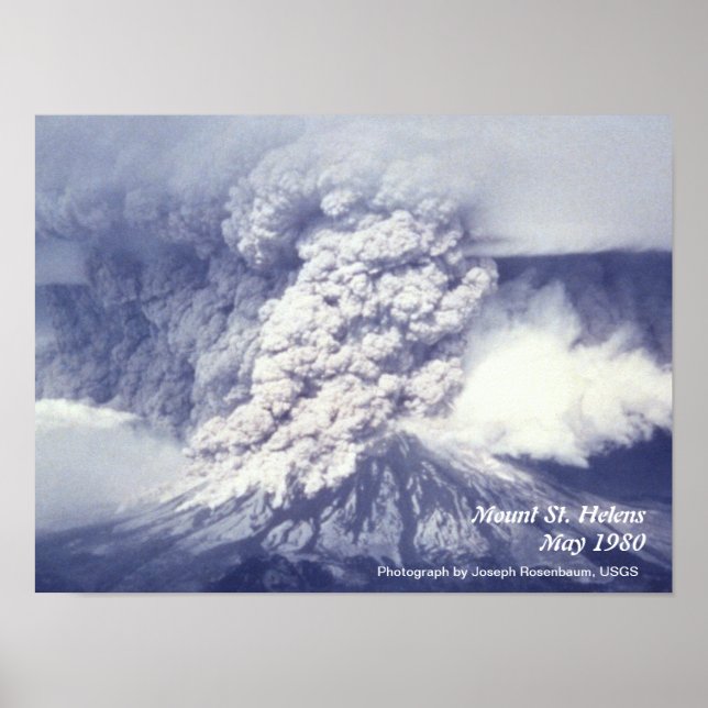Poster de l'éruption du Mont St. Helens (Devant)