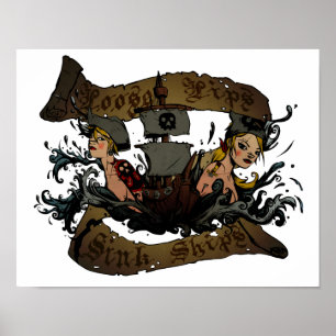 Poster de l'évier Lèvres Perdues