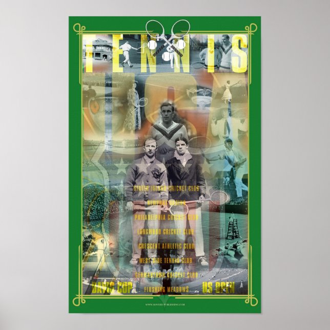 Poster de l'histoire du tennis américain (Devant)