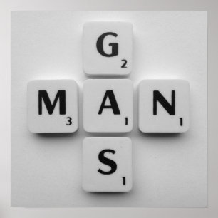 Poster de l'homme à gaz B/W