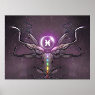 Poster de l'Horoscope des Poissons Zodiac