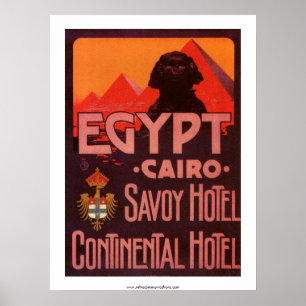 Poster de l'hôtel Egypte vintage