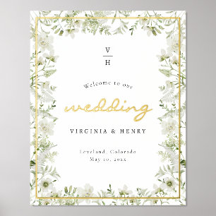 Poster de l'huile d'or botanique