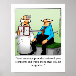 Poster de l'Humour d'assurance Médicale amusant