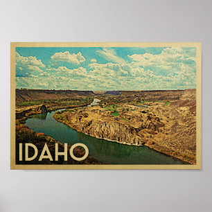 Poster de l'Idaho - Canyon de Snake River Vintage