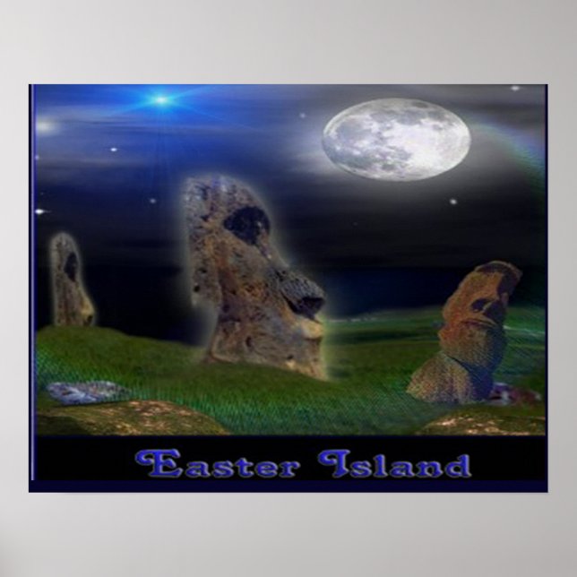 Poster de l'île de Pâques (Devant)