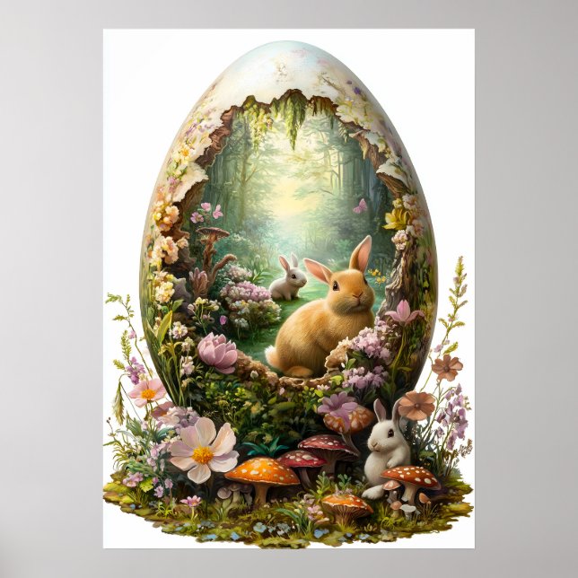 Poster de l'Imaginaire de la forêt de lapin de Pâq (Devant)