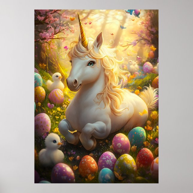 Poster de l'Imaginaire de l'Oeuf de Pâques Unicorn (Devant)