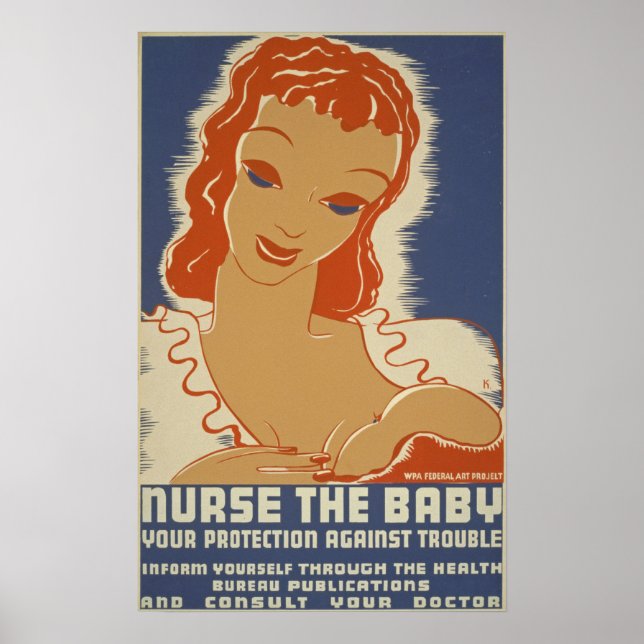 Poster de l'infirmière pour bébé WPA (Devant)