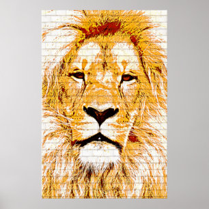 Poster de Lion Head Grunge