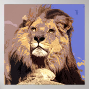 Poster de Lion Pop Art - Art de la photographie an