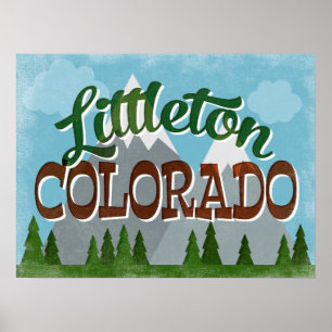 Poster de Littleton Colorado Snowy Mountains