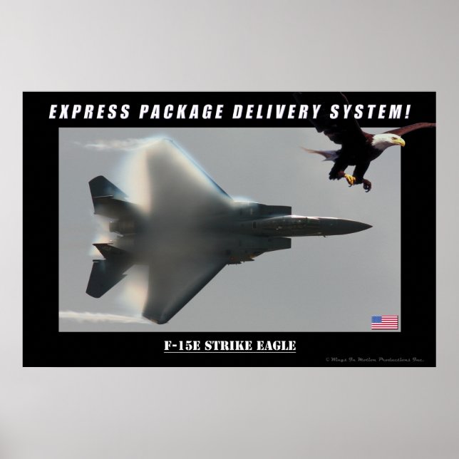 Poster de livraison d'aigle F-15E Strike (Devant)