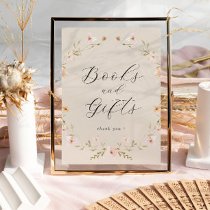 Poster de livres et de Baby showers-cadeaux Fleurs