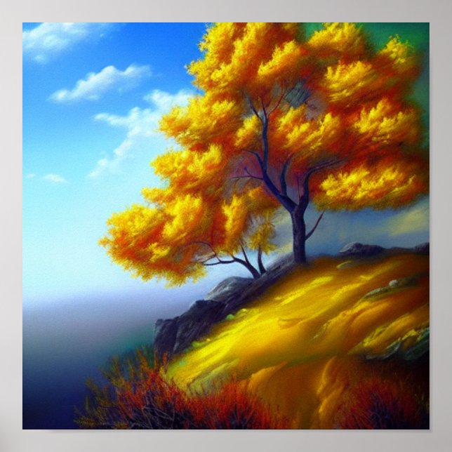 Poster de l'Oceanscape Arbres d'or (Devant)
