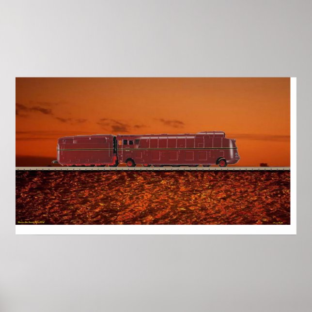 Poster de Locomotive à vapeur Streamlines (Devant)