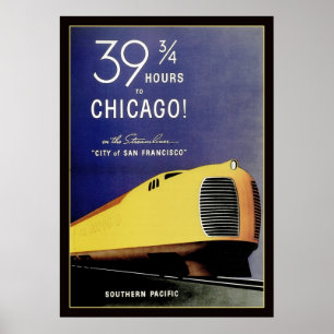 Poster de Locomotive vintage Streamliner