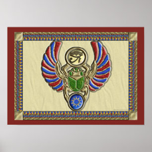 Poster de l'oeil de Horus Scarab
