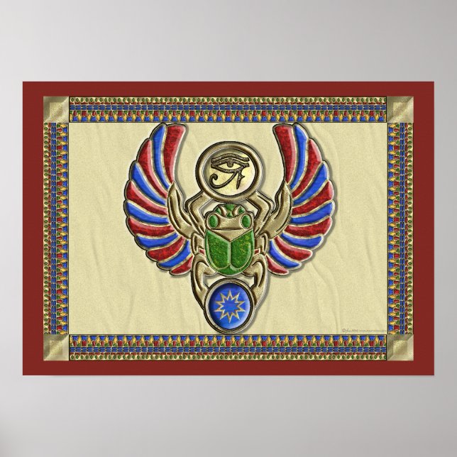 Poster de l'oeil de Horus Scarab (Devant)