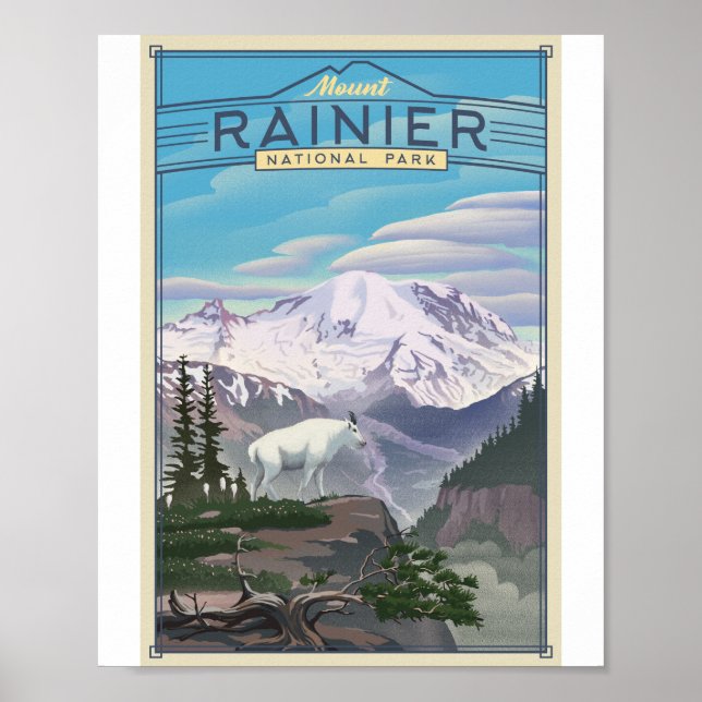 Poster de l'oeuvre du Mont Rainier National Park L (Devant)