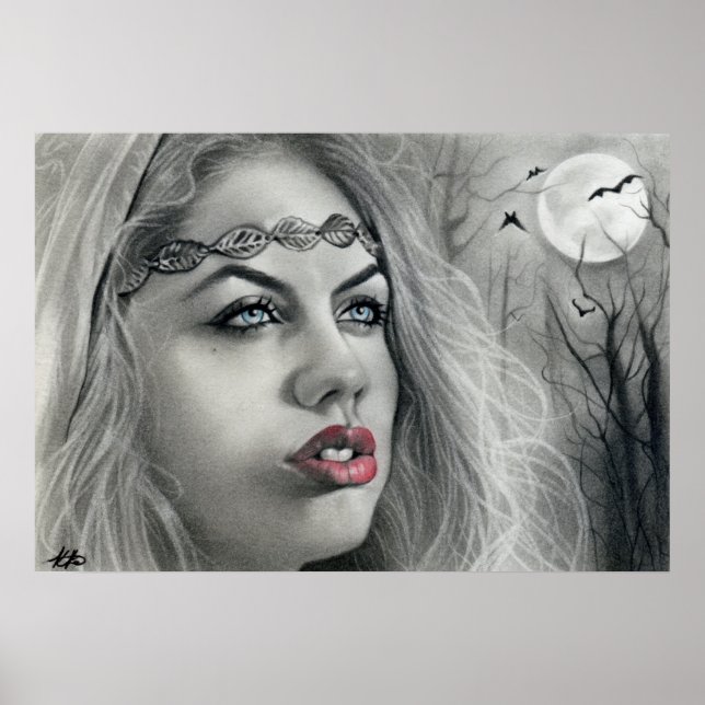 Poster de l'ombre de la lune de beauté noire (Devant)