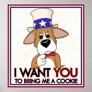 Poster de l'oncle Sam Corgi