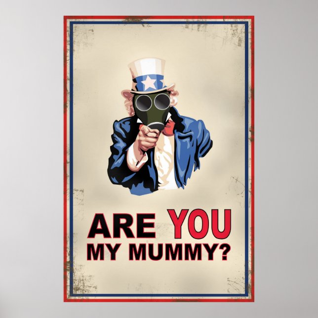 Poster de l'oncle Sam Gas Masque (Devant)