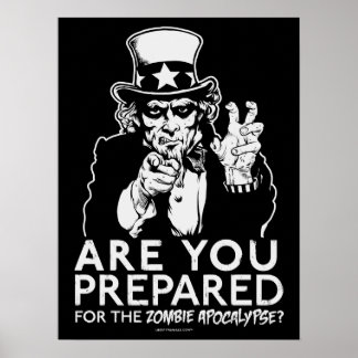 Poster de l'oncle Sam Zombie Apocalypse