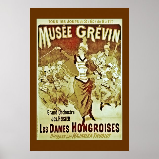 Poster de l'Orchestre du Musee vintage Grevin (Devant)