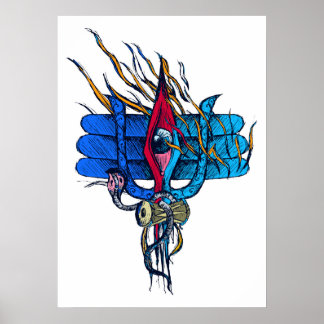 Poster de lord shiva troisième oeil