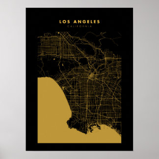 Poster de Los Angeles Dark Gold City