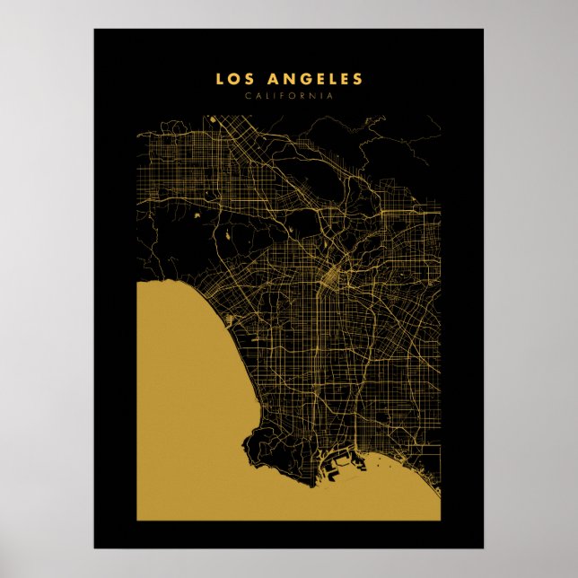 Poster de Los Angeles Dark Gold City (Devant)