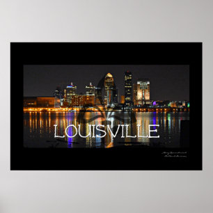 Poster de Louisville Skyline avec Fleur de Lis