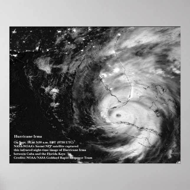 Poster de l'ouragan Irma 8x10 (Devant)