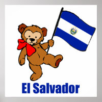 Poster de l'ours en peluche du Salvador