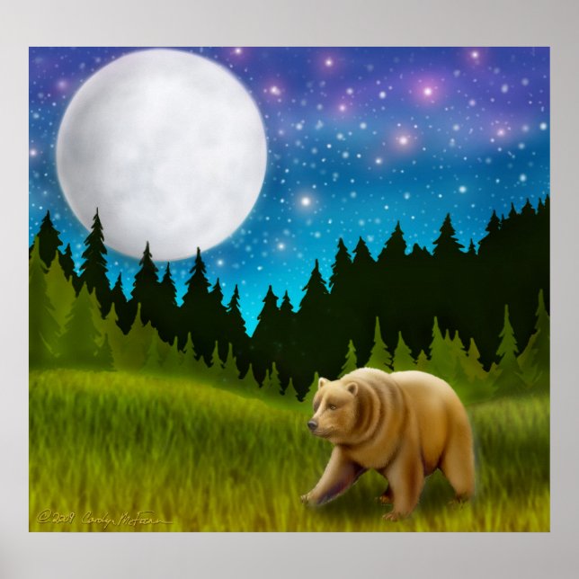 Poster de l'ours grizzli de la Lune Nord (Devant)