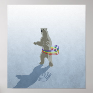 Poster de l'ours polaire Hula-Hoop