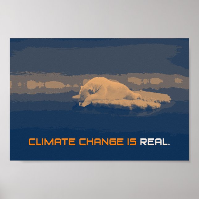 Poster de l'ours polaire sur le changement climati (Devant)