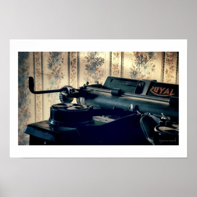 Poster de machine à écrire vintage (Devant)