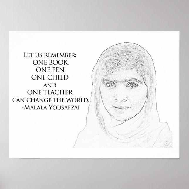 Poster de Malala Yousafzai (Devant)