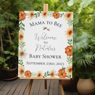 Poster de Mama to Bee Baby shower Affiche de bienv