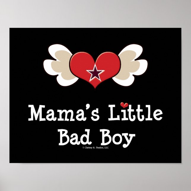 Poster de Mama's Little Bad Boy Funny Baby Kids (Devant)