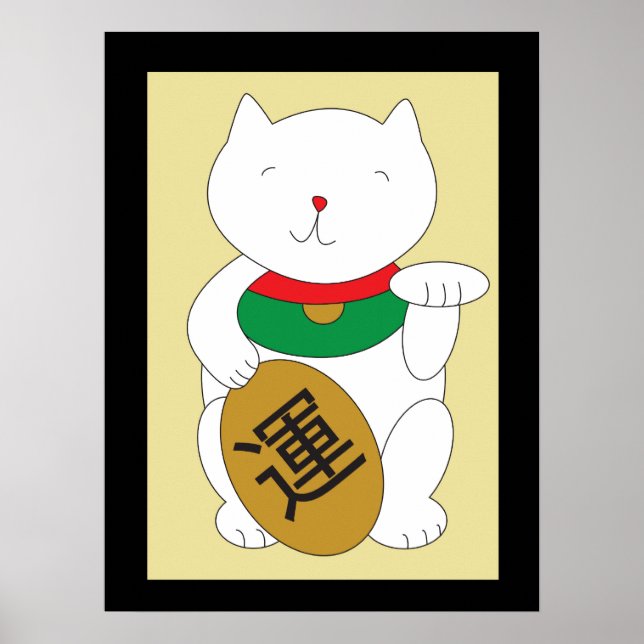 Poster de Maneki Neko Luck et Good Fortune (Devant)