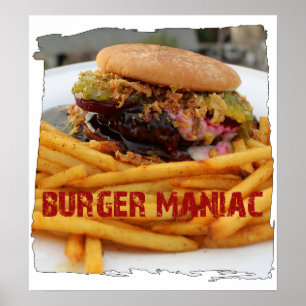 Poster de maniac Burger amusant!