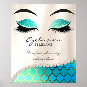 Poster de maquillage Eyelash Lashes Eyebros Maroca