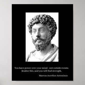 Poster de Marcus Aurelius - Noir / Blanc