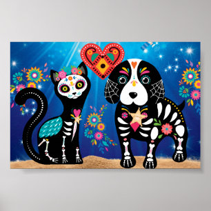 Poster de mariage après la mort de chat/chien/mort