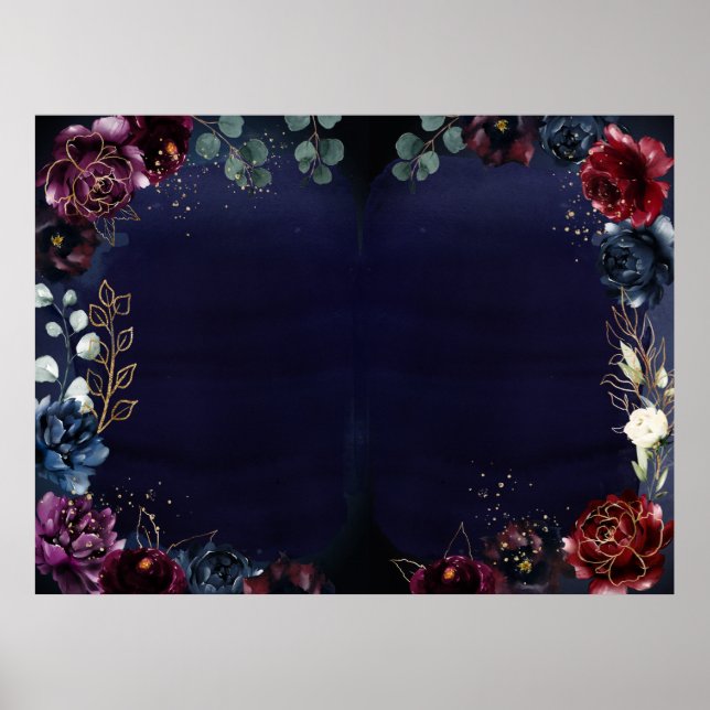 Poster de Mariage de la marine de Bourgogne Blank  (Devant)